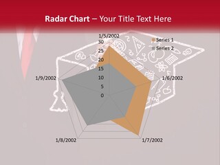 A Man In A Suit Holding A Chalkboard With A Graduation Cap On It PowerPoint Template