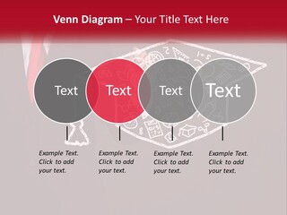 A Man In A Suit Holding A Chalkboard With A Graduation Cap On It PowerPoint Template