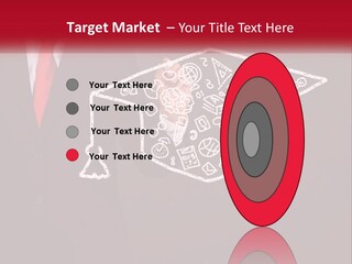 A Man In A Suit Holding A Chalkboard With A Graduation Cap On It PowerPoint Template