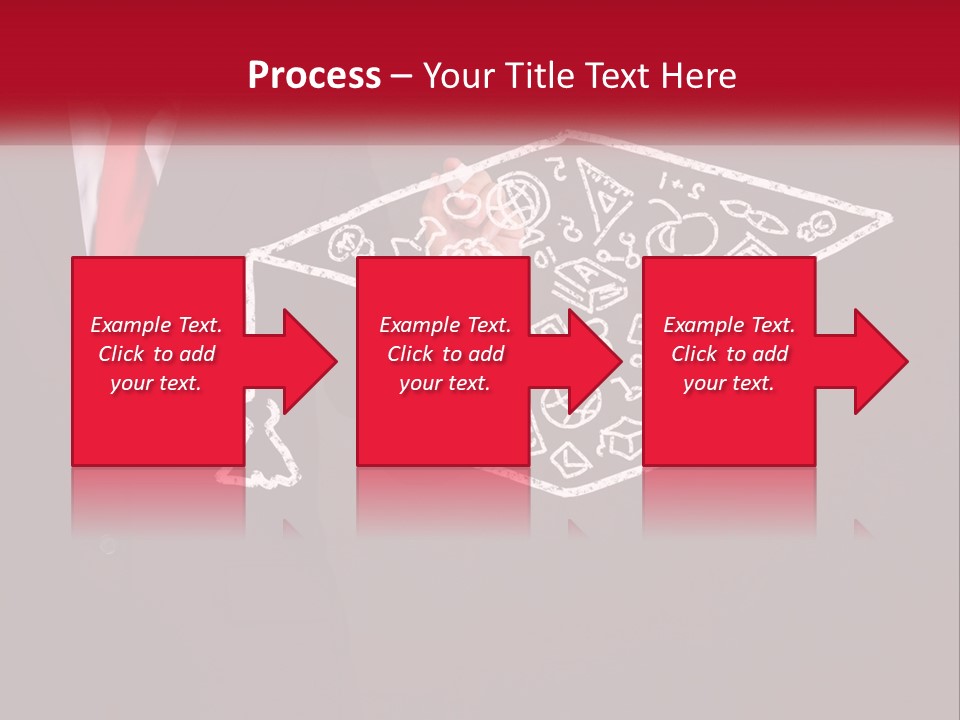 A Man In A Suit Holding A Chalkboard With A Graduation Cap On It PowerPoint Template