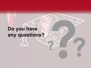 A Man In A Suit Holding A Chalkboard With A Graduation Cap On It PowerPoint Template