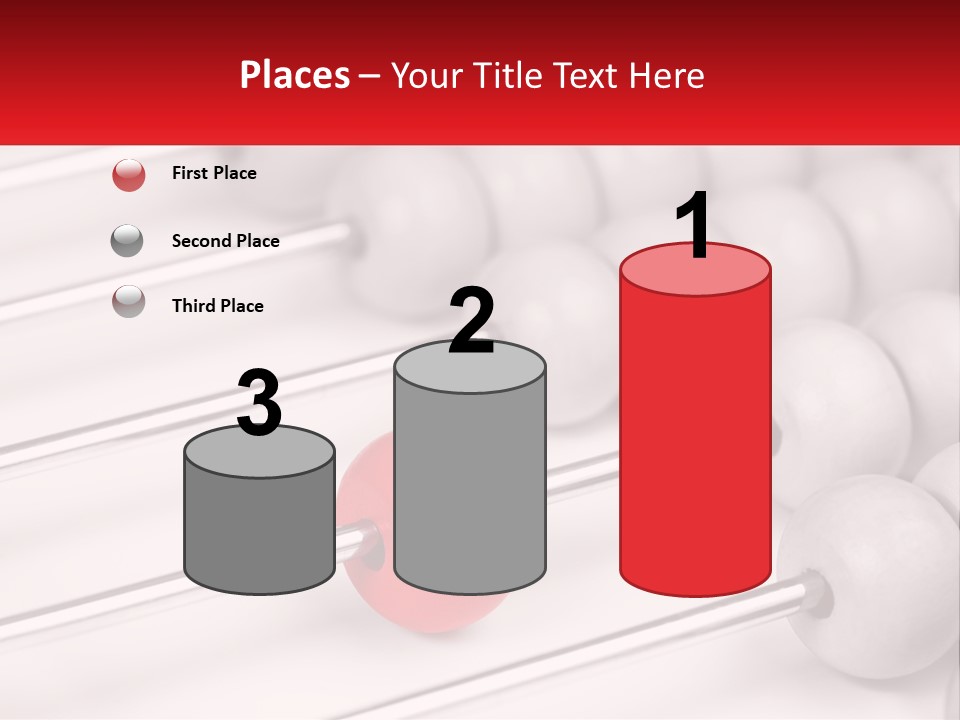 A Group Of Abacuss With A Red Ball In The Middle PowerPoint Template