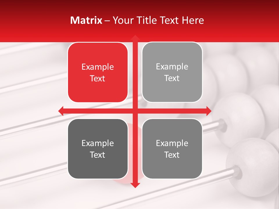 A Group Of Abacuss With A Red Ball In The Middle PowerPoint Template