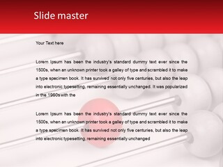 A Group Of Abacuss With A Red Ball In The Middle PowerPoint Template