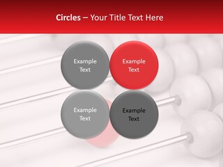 A Group Of Abacuss With A Red Ball In The Middle PowerPoint Template