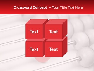 A Group Of Abacuss With A Red Ball In The Middle PowerPoint Template