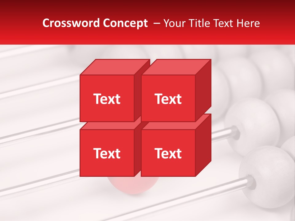 A Group Of Abacuss With A Red Ball In The Middle PowerPoint Template