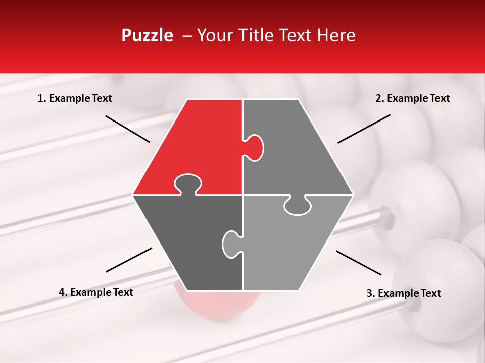 A Group Of Abacuss With A Red Ball In The Middle PowerPoint Template