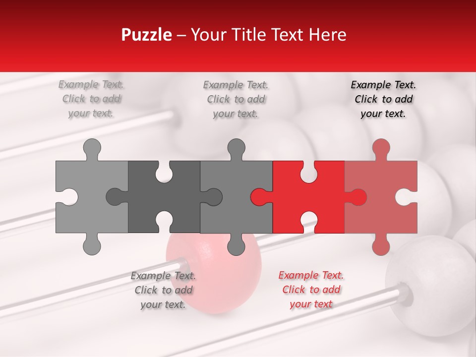 A Group Of Abacuss With A Red Ball In The Middle PowerPoint Template