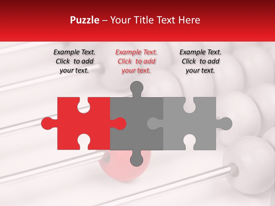 A Group Of Abacuss With A Red Ball In The Middle PowerPoint Template