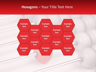A Group Of Abacuss With A Red Ball In The Middle PowerPoint Template