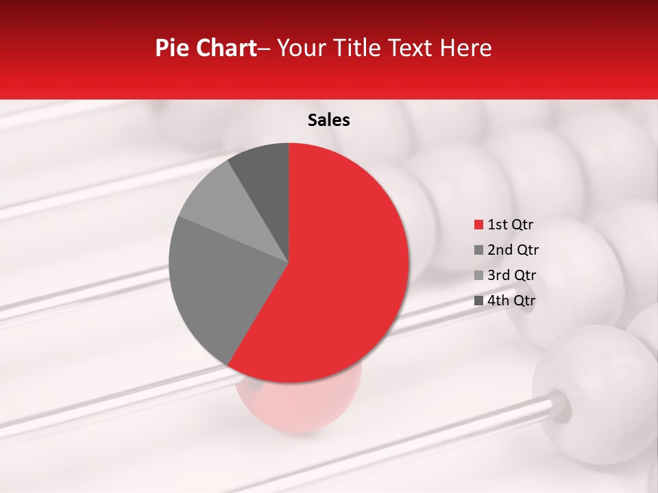 A Group Of Abacuss With A Red Ball In The Middle PowerPoint Template