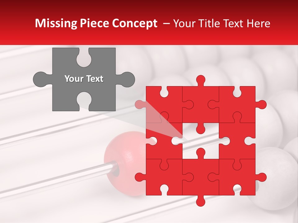 A Group Of Abacuss With A Red Ball In The Middle PowerPoint Template