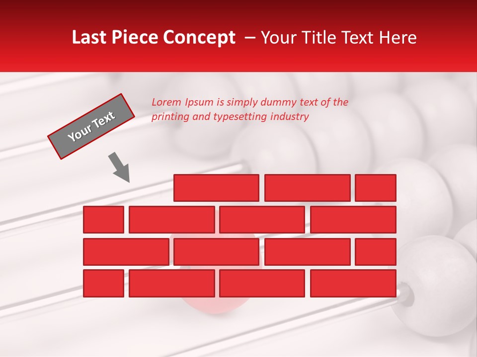A Group Of Abacuss With A Red Ball In The Middle PowerPoint Template