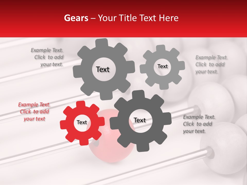 A Group Of Abacuss With A Red Ball In The Middle PowerPoint Template