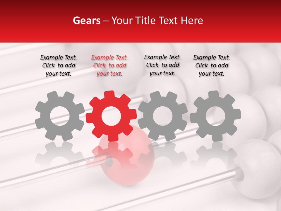 A Group Of Abacuss With A Red Ball In The Middle PowerPoint Template