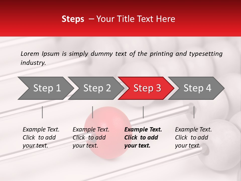 A Group Of Abacuss With A Red Ball In The Middle PowerPoint Template
