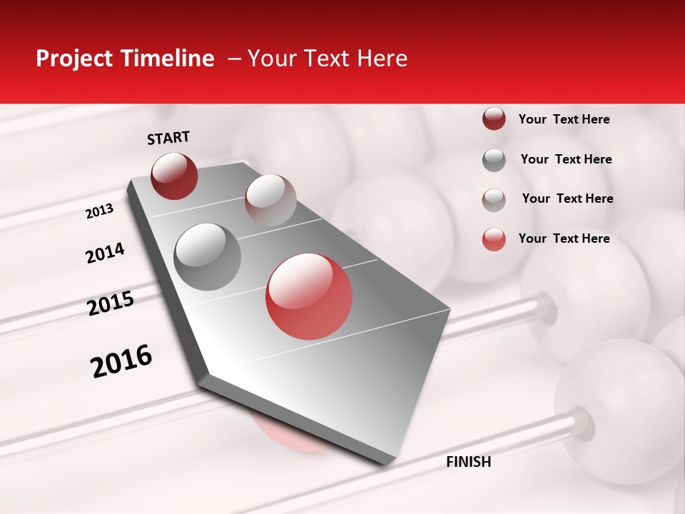 A Group Of Abacuss With A Red Ball In The Middle PowerPoint Template