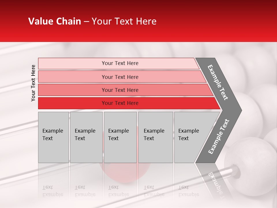 A Group Of Abacuss With A Red Ball In The Middle PowerPoint Template