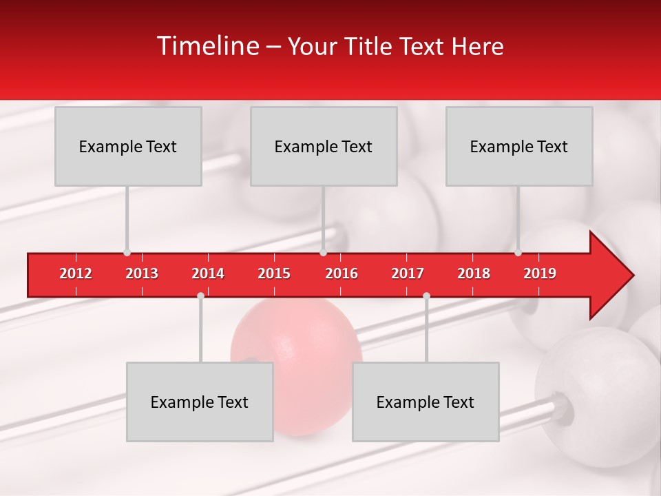 A Group Of Abacuss With A Red Ball In The Middle PowerPoint Template