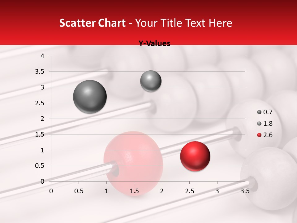 A Group Of Abacuss With A Red Ball In The Middle PowerPoint Template