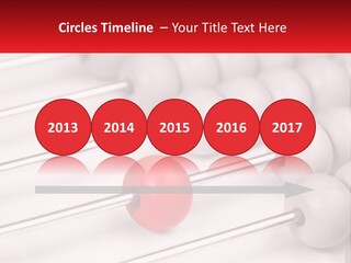 A Group Of Abacuss With A Red Ball In The Middle PowerPoint Template