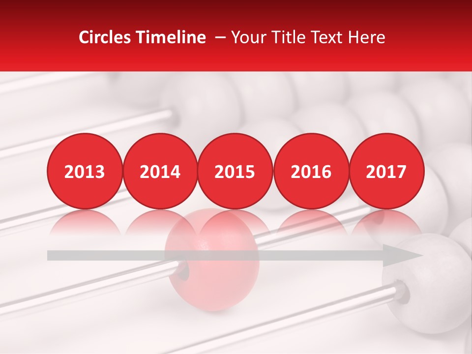 A Group Of Abacuss With A Red Ball In The Middle PowerPoint Template