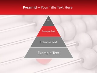 A Group Of Abacuss With A Red Ball In The Middle PowerPoint Template