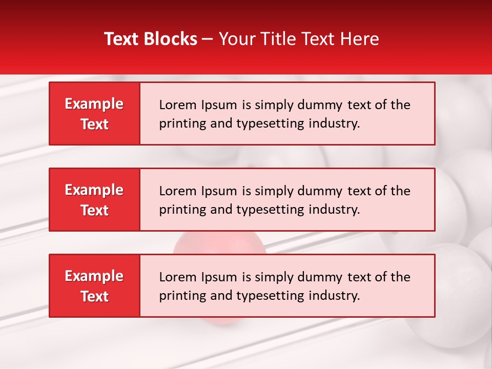 A Group Of Abacuss With A Red Ball In The Middle PowerPoint Template