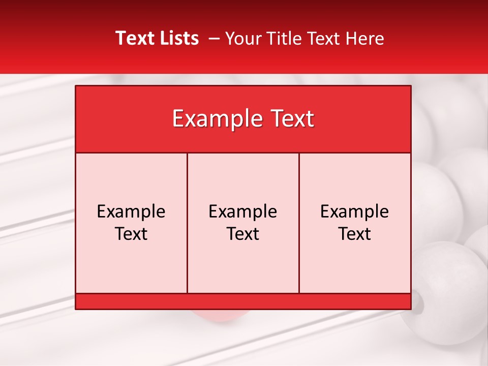A Group Of Abacuss With A Red Ball In The Middle PowerPoint Template
