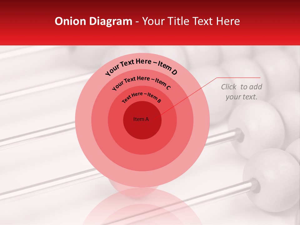 A Group Of Abacuss With A Red Ball In The Middle PowerPoint Template