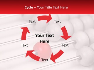 A Group Of Abacuss With A Red Ball In The Middle PowerPoint Template