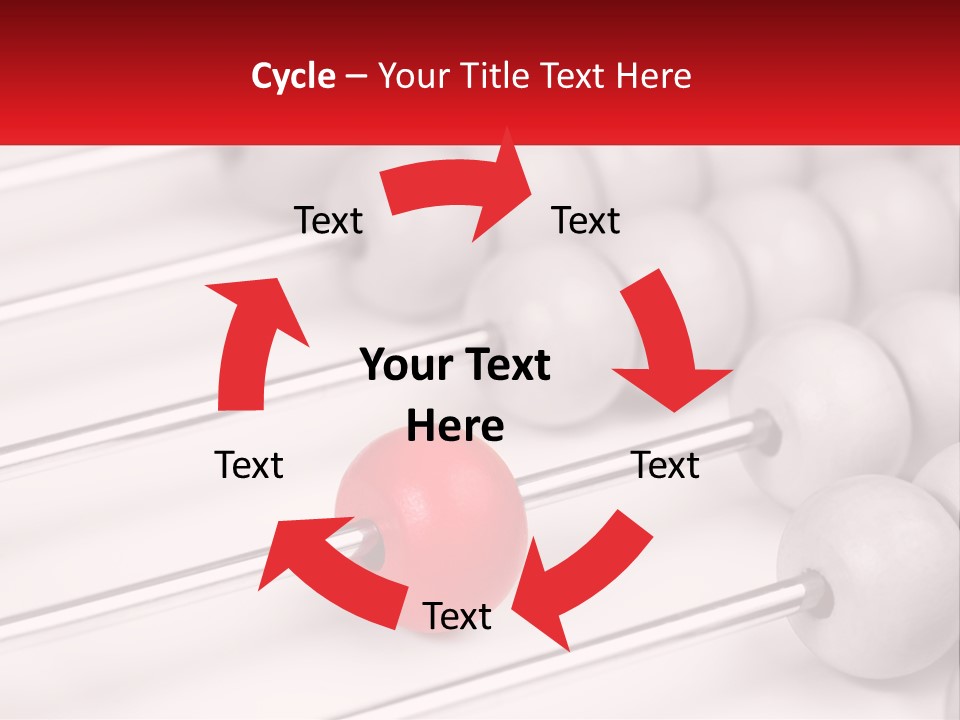 A Group Of Abacuss With A Red Ball In The Middle PowerPoint Template