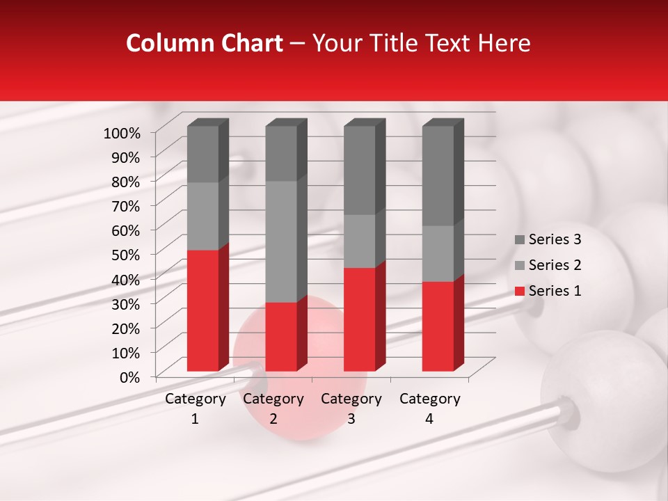 A Group Of Abacuss With A Red Ball In The Middle PowerPoint Template