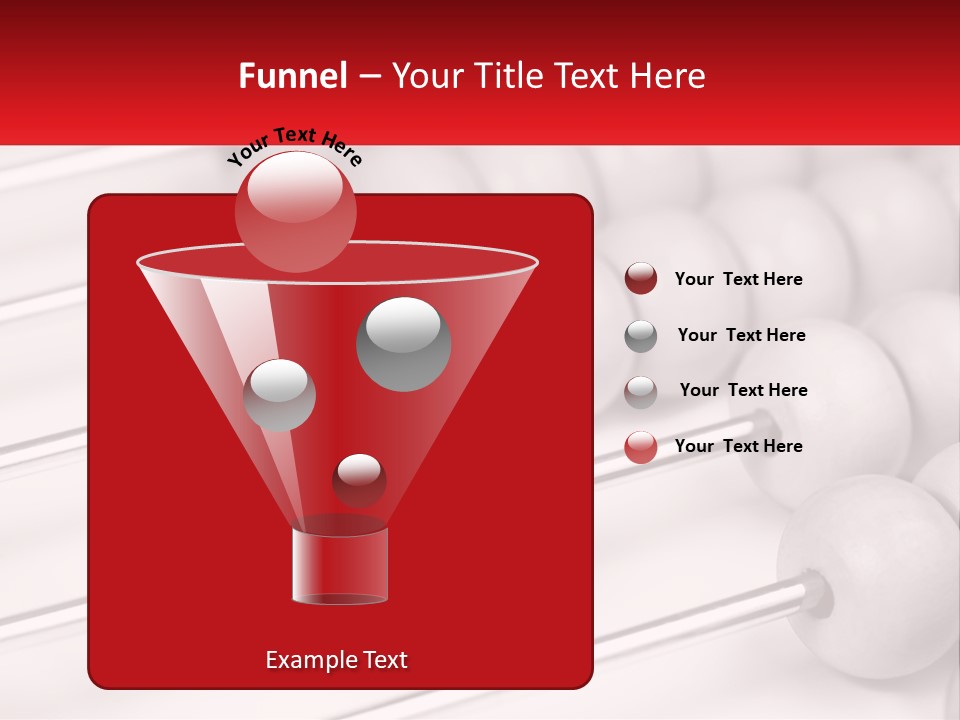 A Group Of Abacuss With A Red Ball In The Middle PowerPoint Template