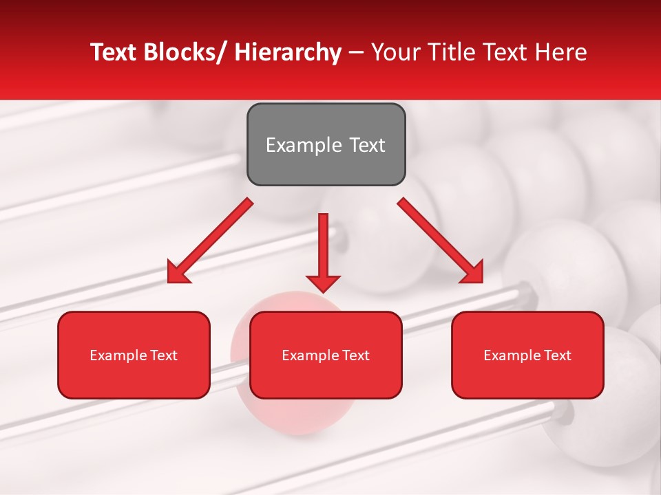A Group Of Abacuss With A Red Ball In The Middle PowerPoint Template