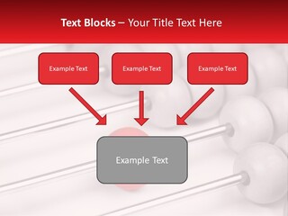 A Group Of Abacuss With A Red Ball In The Middle PowerPoint Template