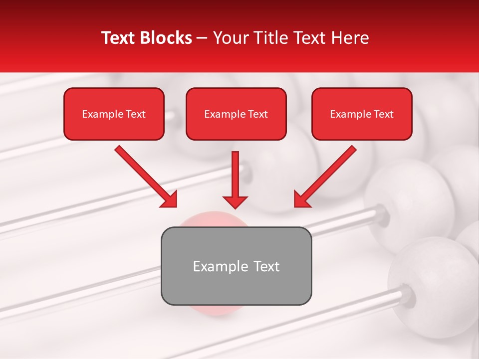 A Group Of Abacuss With A Red Ball In The Middle PowerPoint Template
