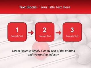 A Group Of Abacuss With A Red Ball In The Middle PowerPoint Template