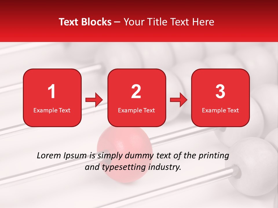 A Group Of Abacuss With A Red Ball In The Middle PowerPoint Template