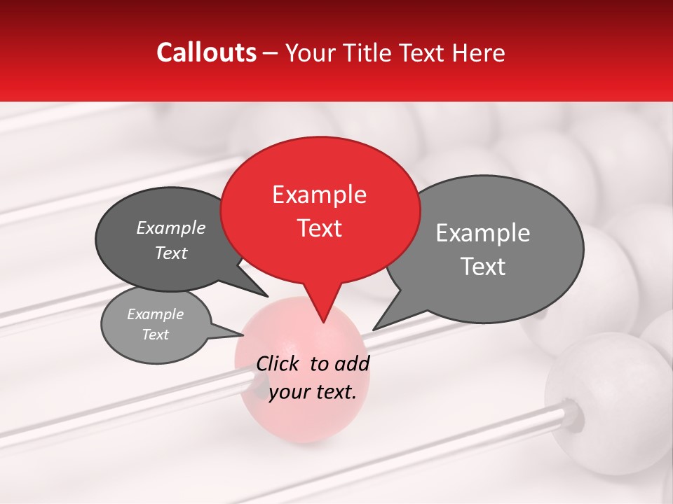 A Group Of Abacuss With A Red Ball In The Middle PowerPoint Template
