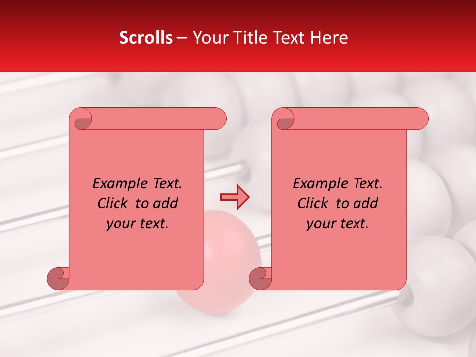 A Group Of Abacuss With A Red Ball In The Middle PowerPoint Template