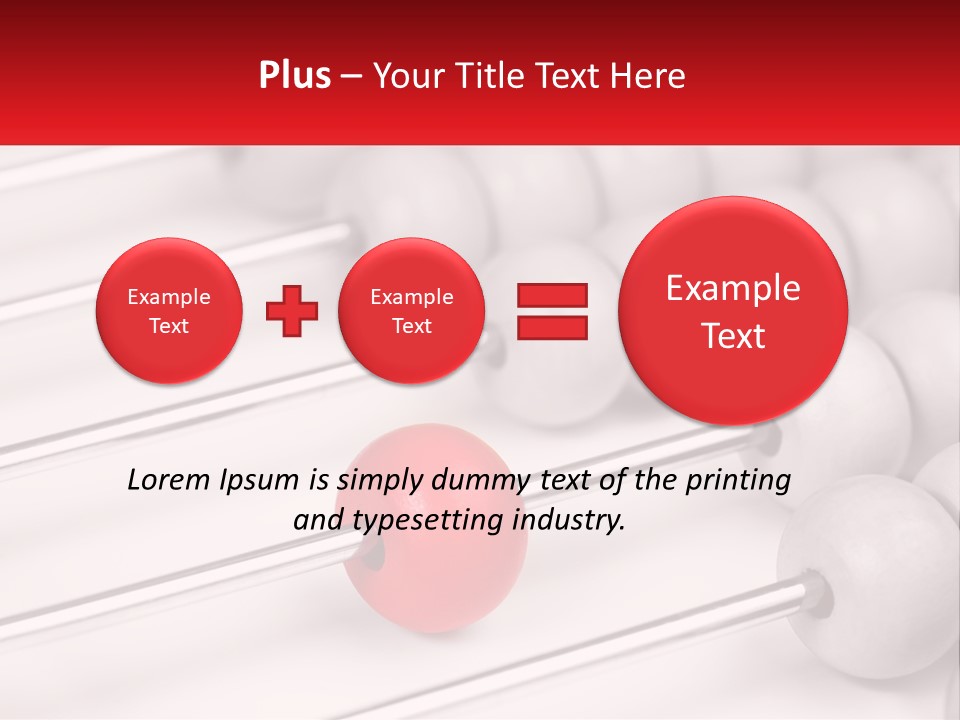 A Group Of Abacuss With A Red Ball In The Middle PowerPoint Template