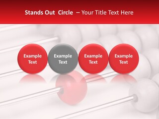 A Group Of Abacuss With A Red Ball In The Middle PowerPoint Template
