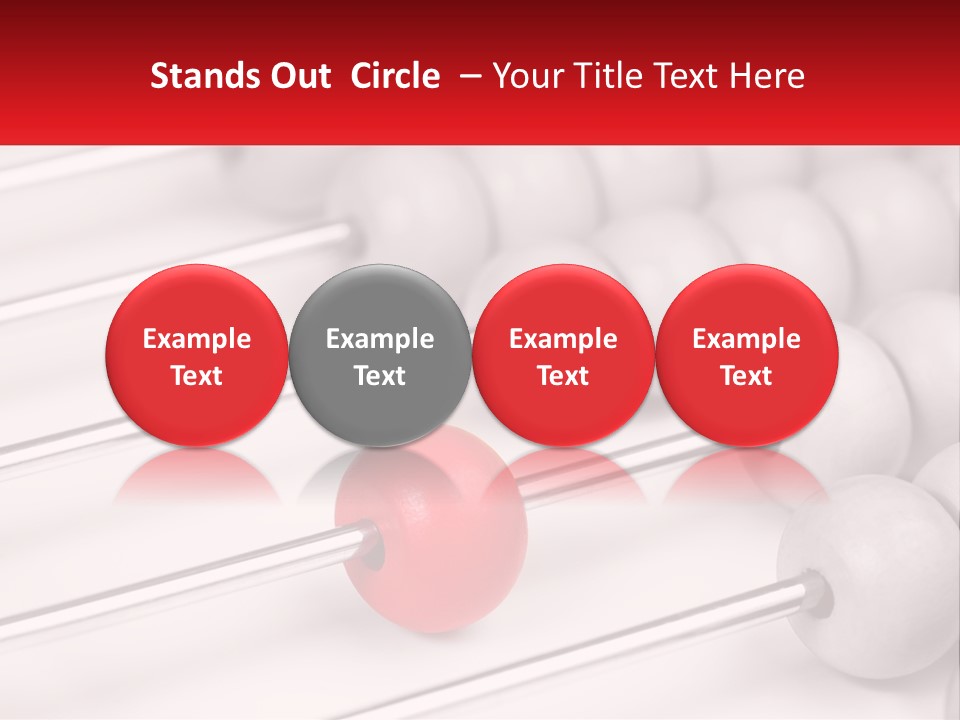 A Group Of Abacuss With A Red Ball In The Middle PowerPoint Template