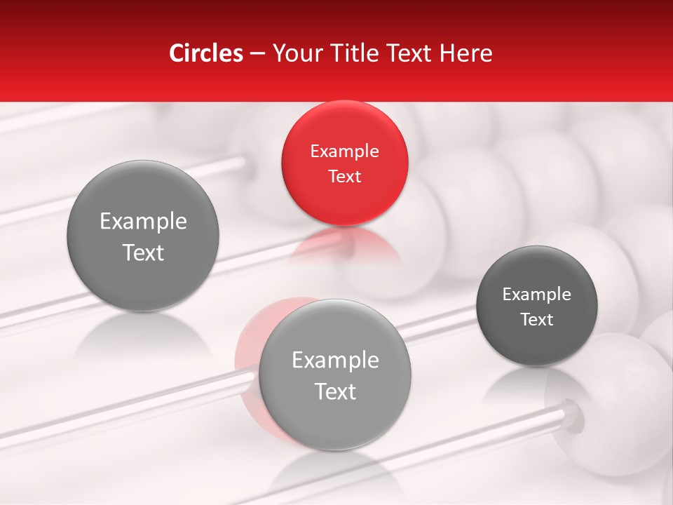 A Group Of Abacuss With A Red Ball In The Middle PowerPoint Template