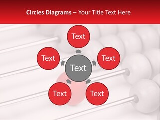 A Group Of Abacuss With A Red Ball In The Middle PowerPoint Template