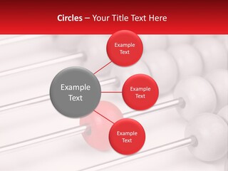 A Group Of Abacuss With A Red Ball In The Middle PowerPoint Template