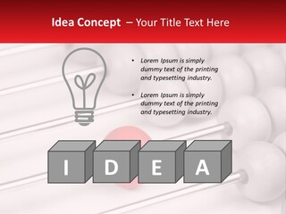 A Group Of Abacuss With A Red Ball In The Middle PowerPoint Template