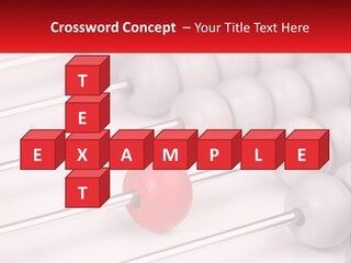 A Group Of Abacuss With A Red Ball In The Middle PowerPoint Template